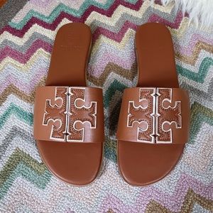 Tory Burch Double T Sport Slide 38 Size 7